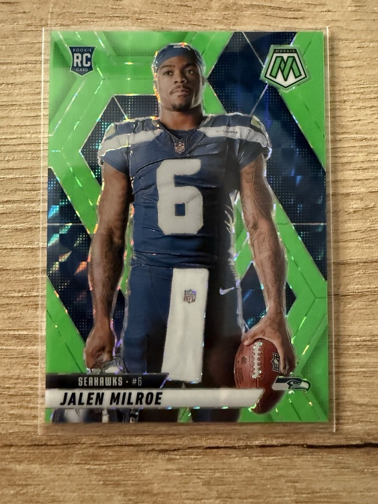 2025 Panini Mosaic Fluorescent Green /10 Jalen Milroe  Rookie #283🔥Sick Card🔥
