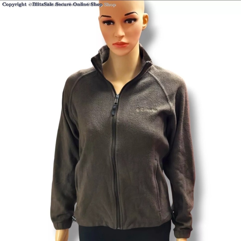 Women's Columbia Brown Fleece Zip-Up Jacket Size Small