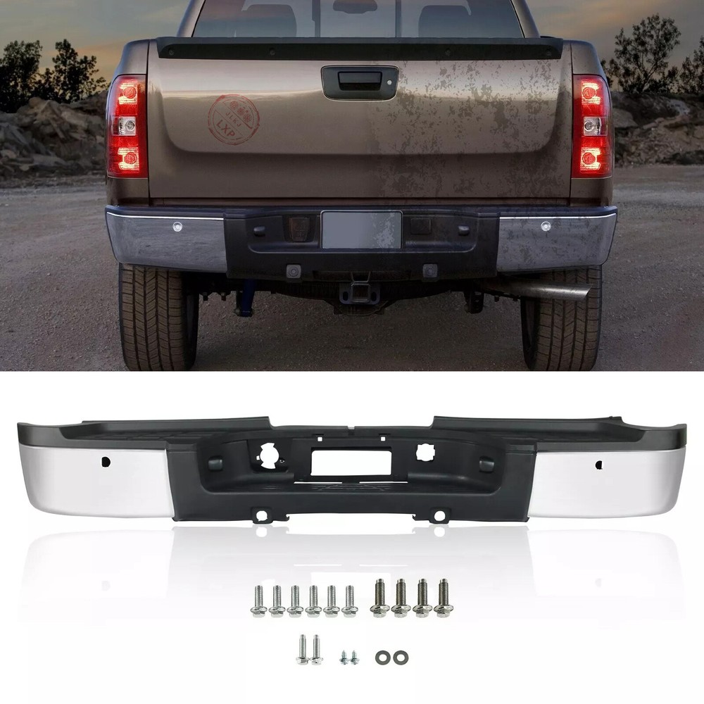 Rear Bumper Assembly W/ Radar Hole for 2011-2014 Silverado Sierra 2500 3500 HD