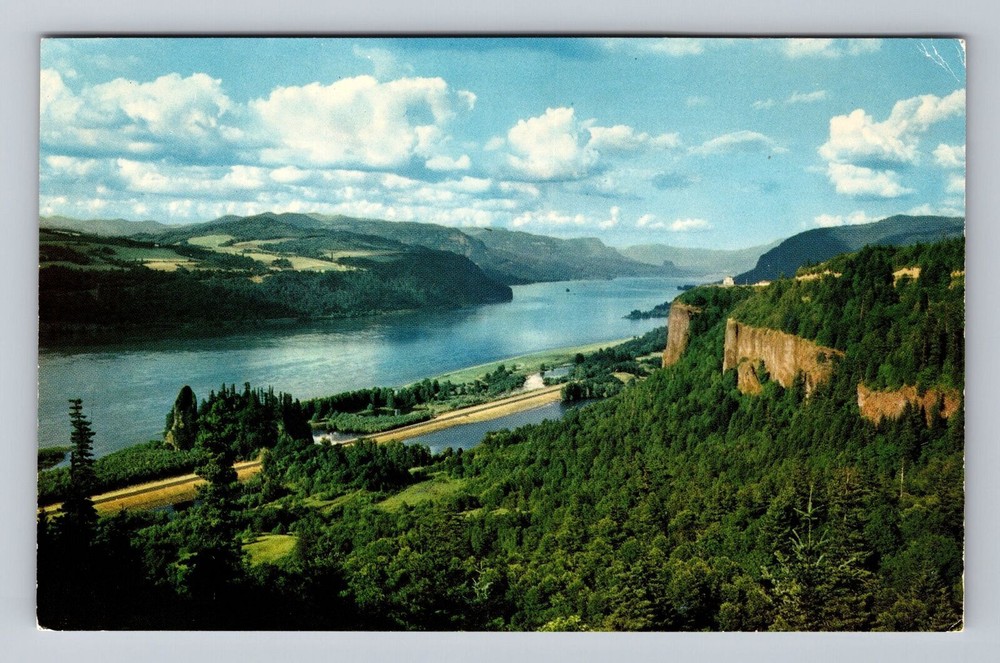 Vintage Oregon Crown Point Columbia River Gorge Souvenir Postcard