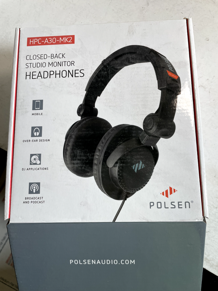Polsen - HPC-A30-MK2 - Closed-Back Studio Monitor Headphones - Black