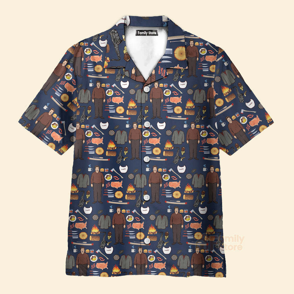 Ron Swanson Parks And Recreation Classic Button Down Shirt For Fans Of The Show