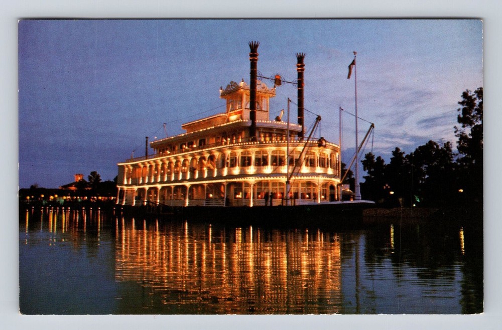 Orlando FL Walt Disney World Village Riverboat Dining Vintage Postcard