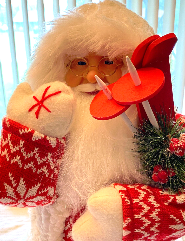 Scandinavian Santa 2ft Tall Christmas Holiday Decor for Festive Cheer