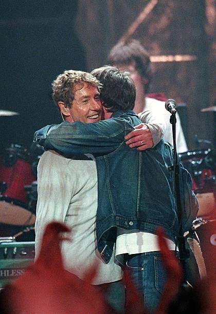Noel Gallagher on stage with The Who at the Royal Albert Hall in L- Old Photo 1
