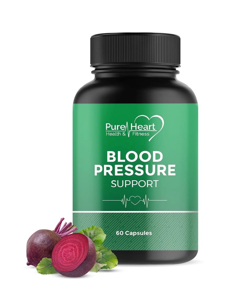 Pure Heart Blood Pressure Support Supplement Beet Root Extract & Magnesium 09/26