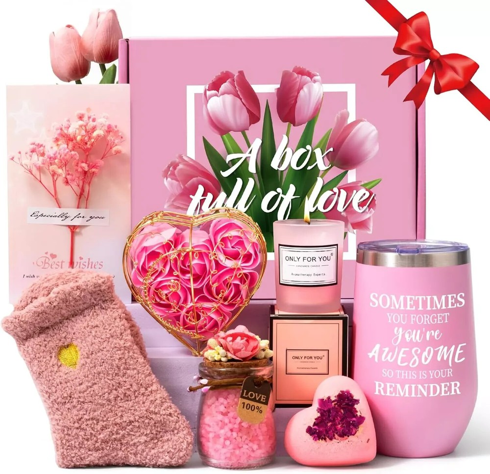 Valentines or Birthday Spa Gift Set for Her - Relaxing Self Care Kit-image