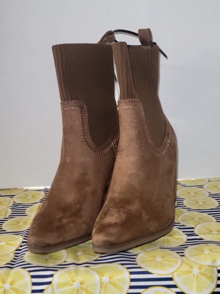 Brown Ankle Boots with 6.5 Inch Heel