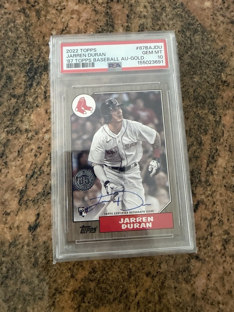 2022 Topps 1987 Topps Baseball Autograph Jarren Duran #87BA-JDU Gold 36/50