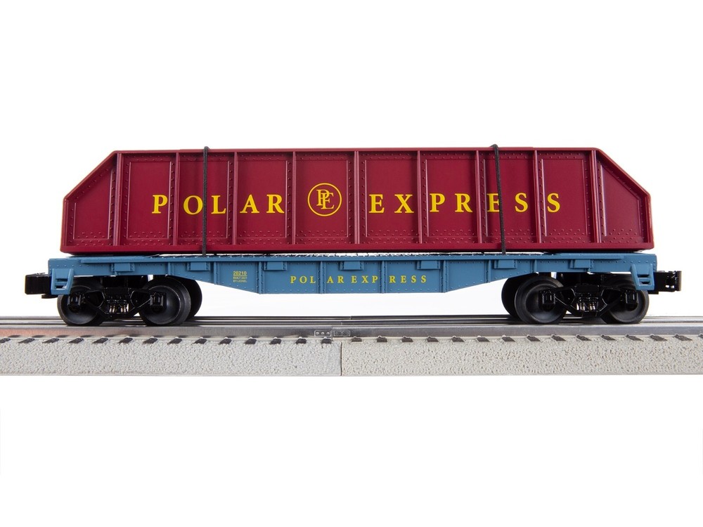 Lionel O Gauge Polar Express Flat Car 2128210 with Removable Girders Brand New