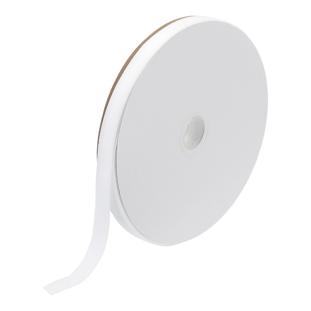 Velvet Ribbon 5/8 Inch x 25 Yard Single Face Spool Silky Velvet Fabric White