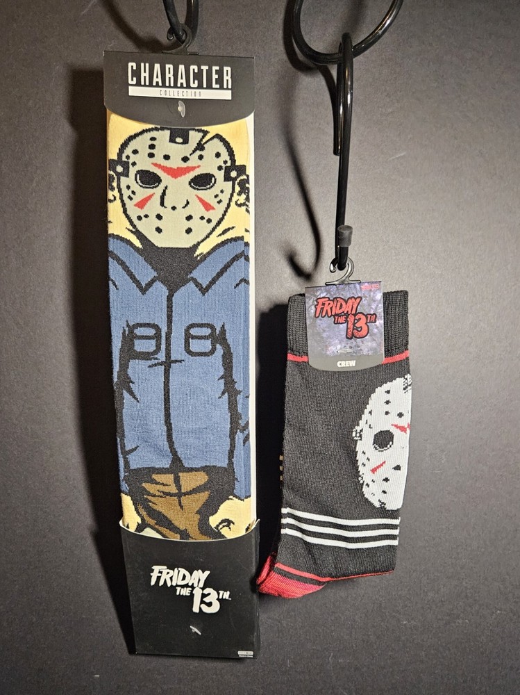 Jason Voorhees BRAND NEW Bioworld RARE Character Collection LOT x2 Socks