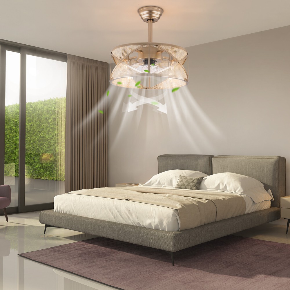 E26 40W Ceiling Fan Light with Remote Control, Bulbs Not Included  
