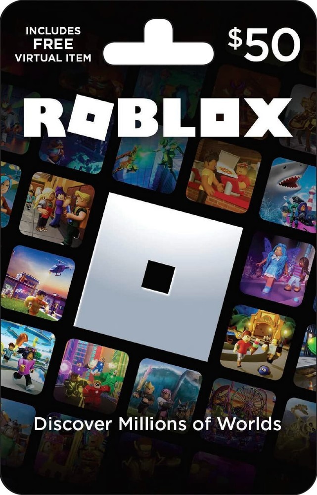 Roblox $50 Physical Gift Card [includes Free Virtual Item]