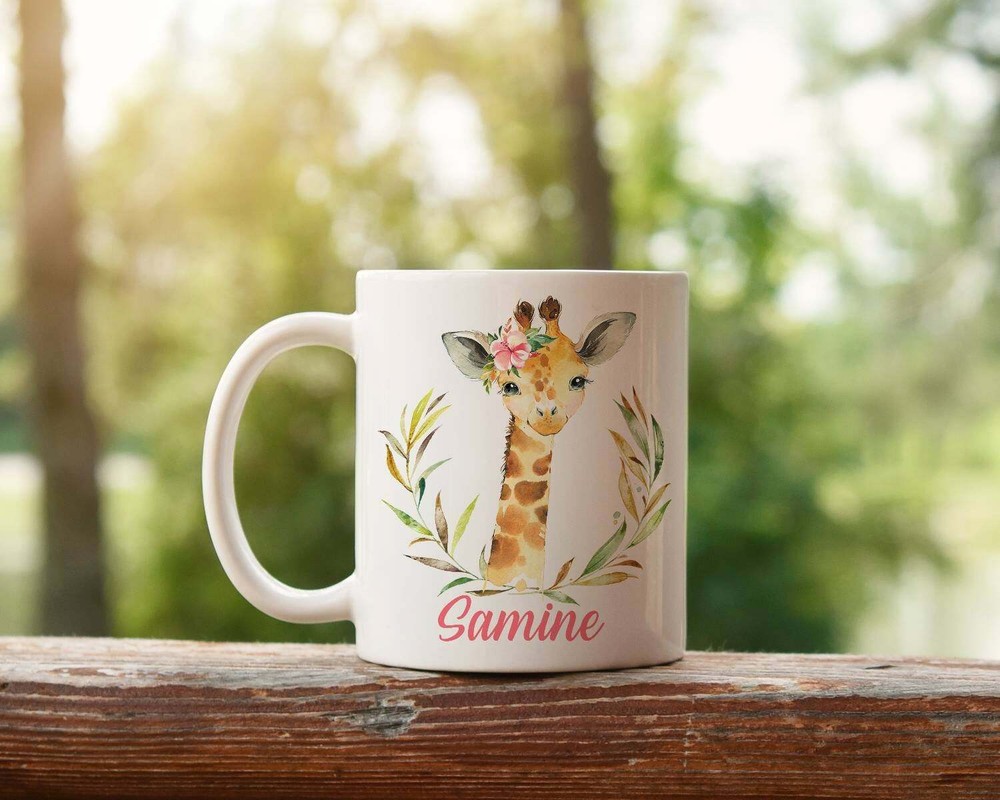 Personalised Giraffe Mug Personalised Animal Mug Personalised Gift Personalised