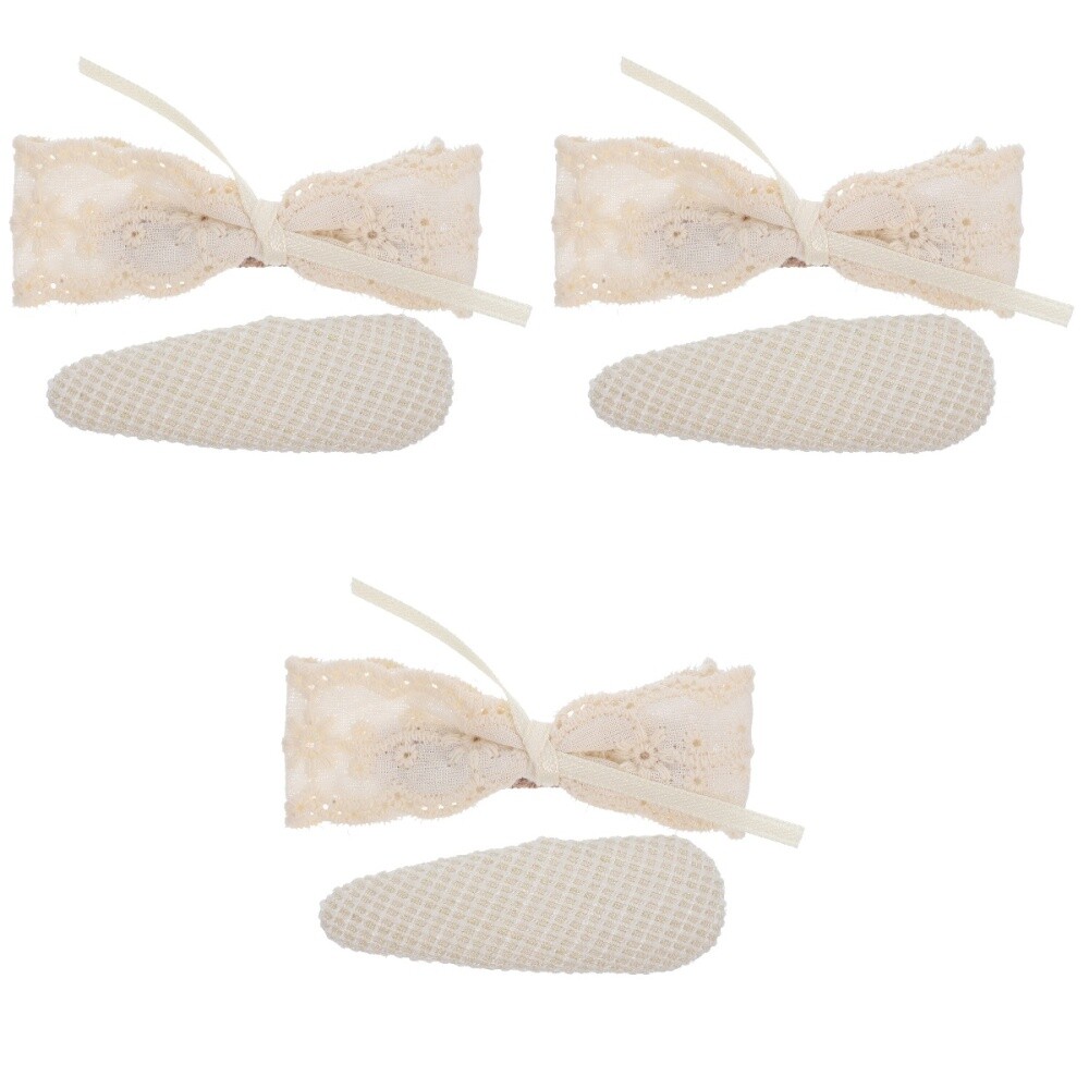 3 Sets of Girls Use Tulle Design Hair Clip Decorative Bowknot Hair Clip