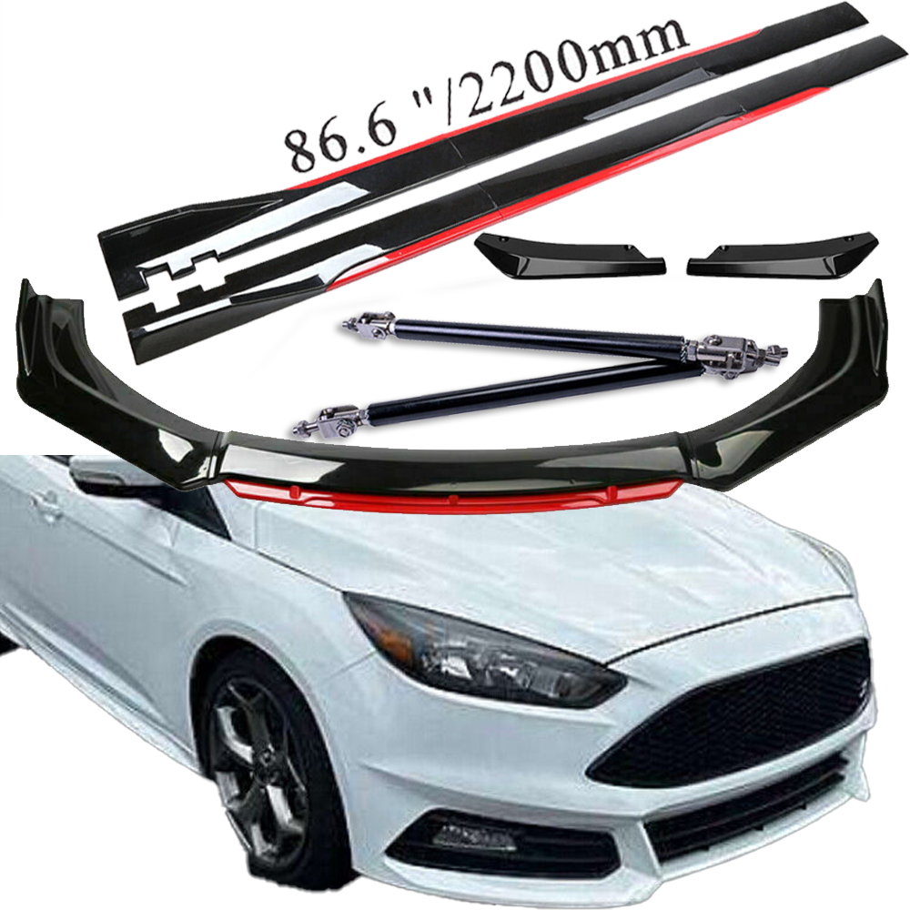 For Ford Focus Front Bumper Lip Spoiler Splitter Side Skirt Body