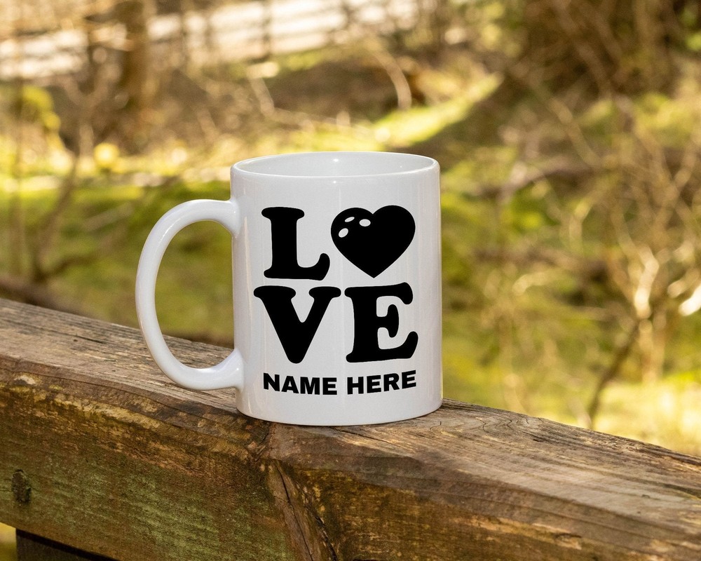 Love Bowling Premium Personalized Coffee Mug Or Teacup. Perfect Gift For Bowling