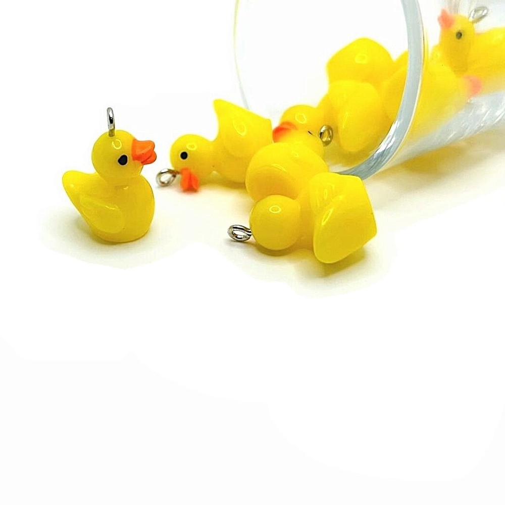 Yellow Rubber Duckie Bulk Pack - 4 or 12 pcs - 3D Charm - US Seller YL864