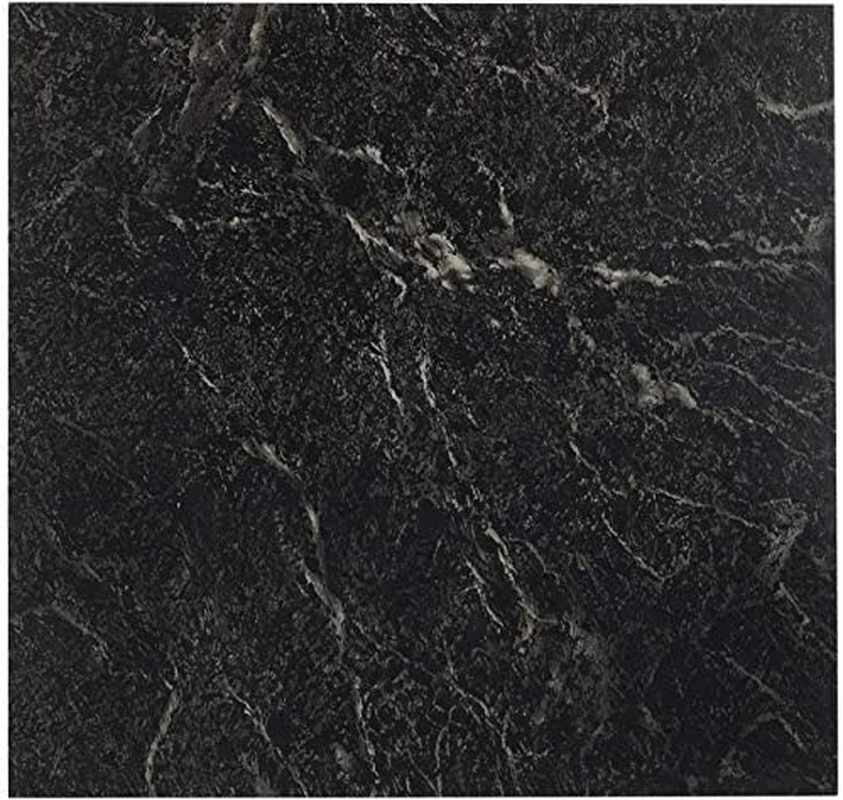 Nexus 12-Inch Black Marble Vinyl Tile with White Vein 3 Pack of 20