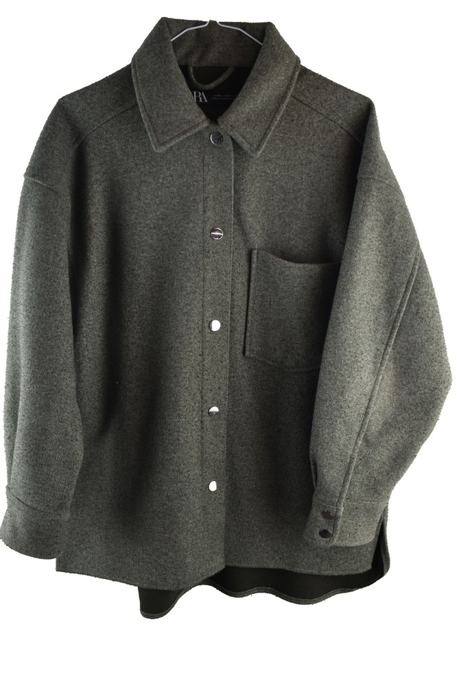 ZARA Grey Overshirt Jacket size XS Womens Casual Outdoors Outerwear