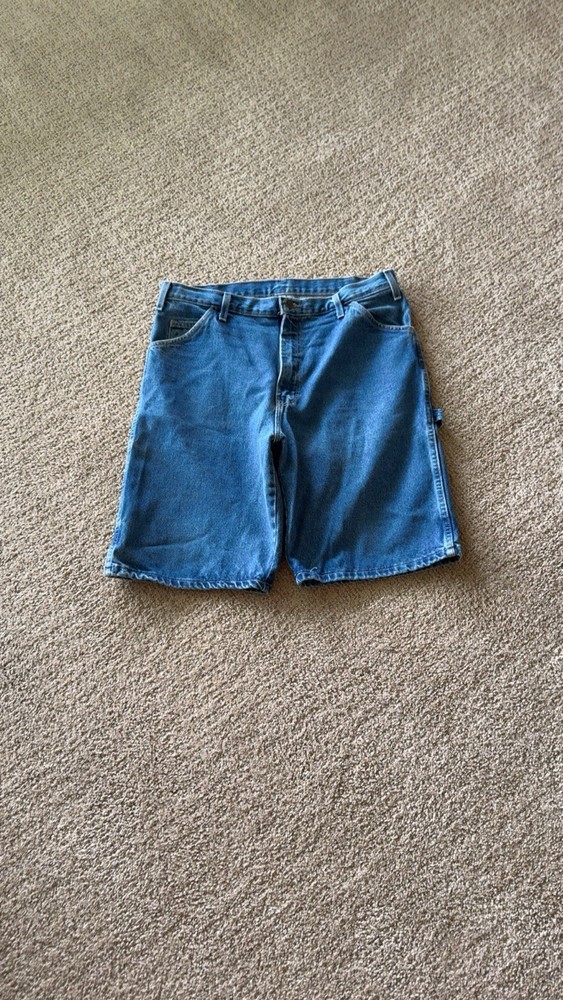 Vintage Y2K Dickies Blue Denim Carpenter Shorts Men’s Size 36 Skater Baggy