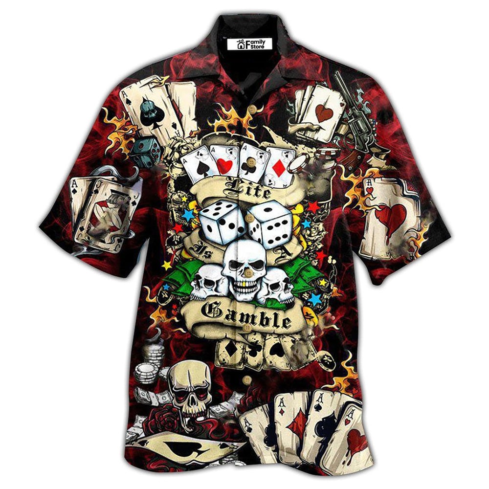 Poker Take The Risk Hawaiian Shirt for Gambling Enthusiasts