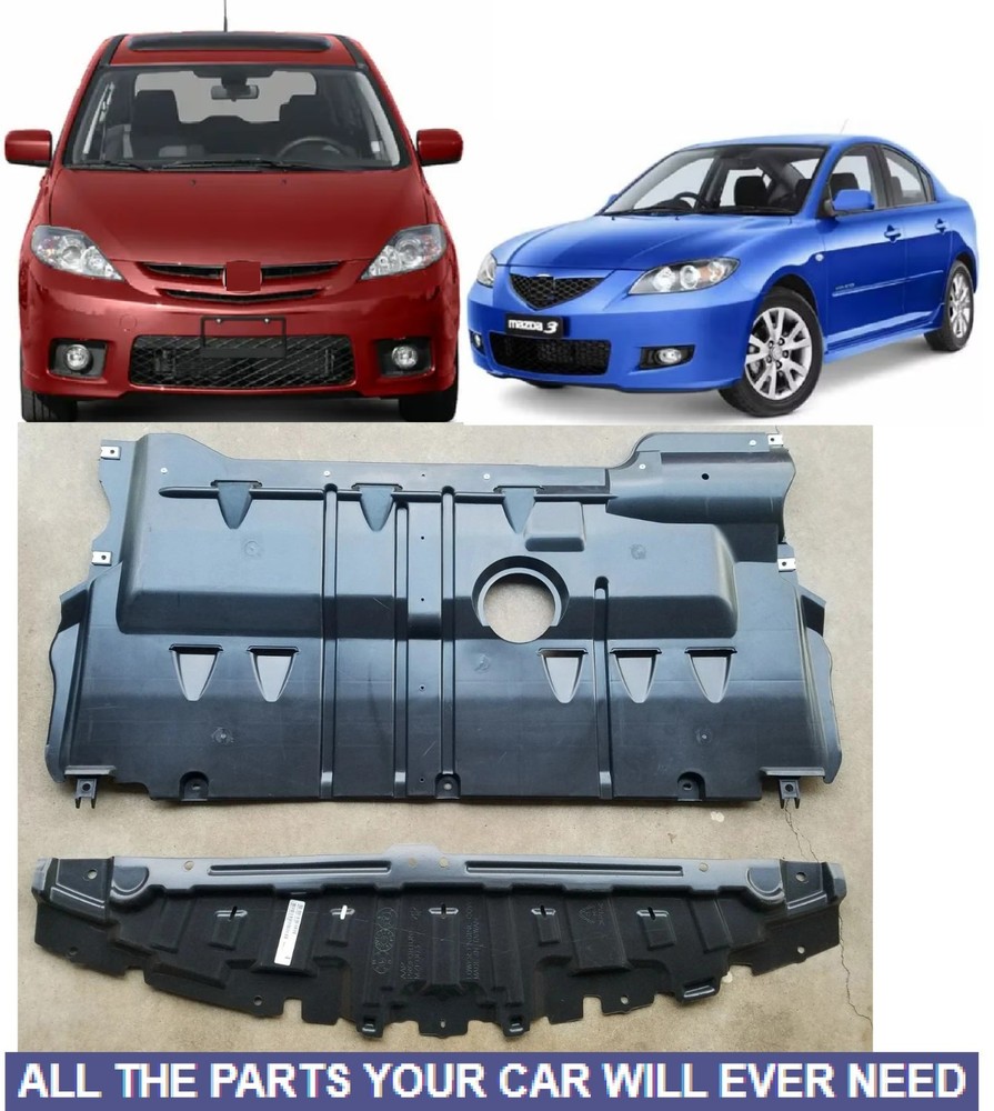 Pair Engine Splash Shields Front & Rear for Mazda 3 2004-2009 MA1228103 MA122810