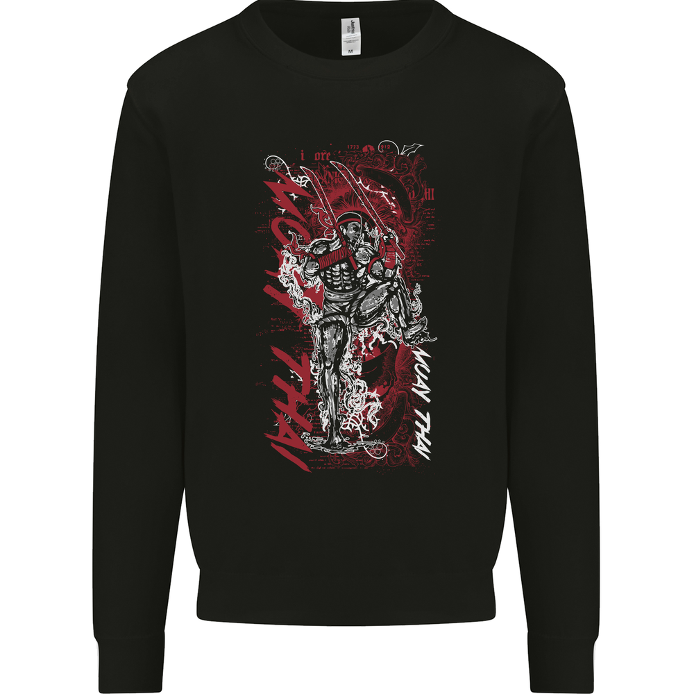 Muay Thai Fighter Warrior MMA Martial Arts Mens Sweatshirt Jumper