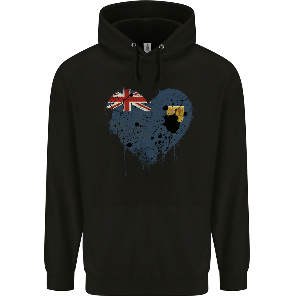 Love Flag Turks and Caicos Islands Football Mens 80% Cotton Hoodie