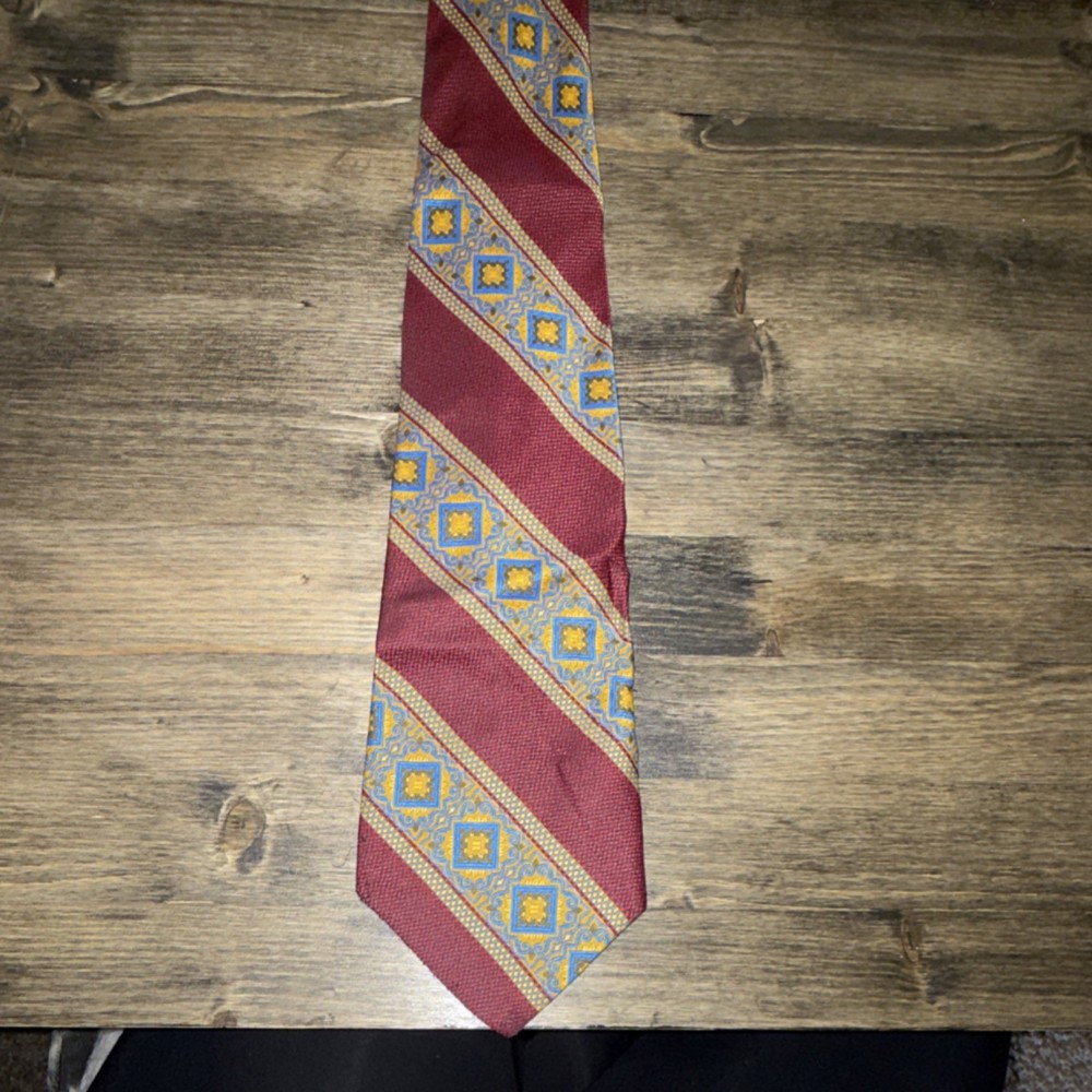 Vintage Mr. John Imperial Beau Brummell Men's Tie: Geometric Woven