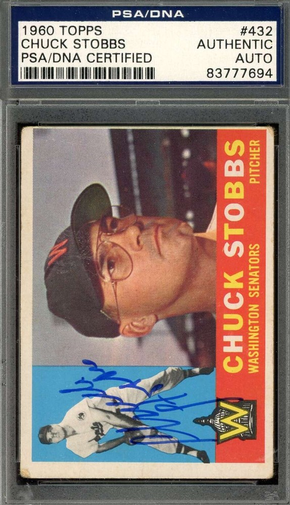 Chuck Stobbs PSA DNA Signed 1960 Topps Autograph