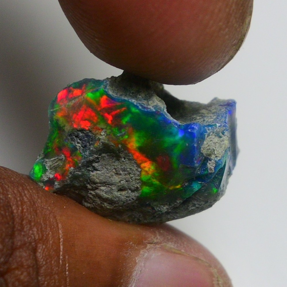 Black Opal  13.10 Carats, Natural Ethiopian Opal Rough, Opal Raw Crystal