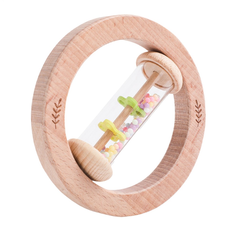 Wooden Baby Rattle Musical Sensory Toy for Early Skill Development