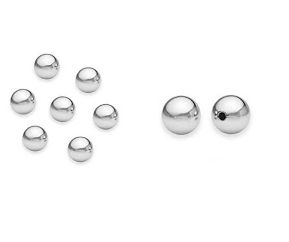 50pcs Authentic 925 Sterling Silver Hypoallergenic Seamless Smooth 4mm (0.16 ...