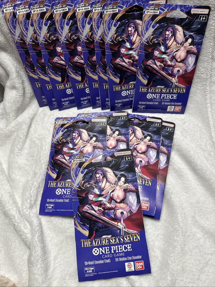 Lot Of 14 One Piece  EB04 | The Azure Sea’s Seven One Piece TCG Sleeved Booster