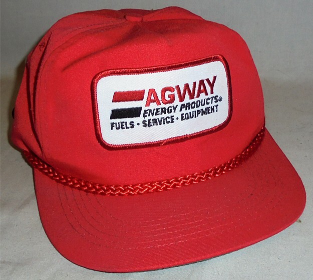 -Rare- 1980's -AGWAY- Vintage Fuel Trucker's Strapback Capital Caps Hat w/Cord