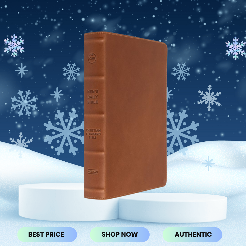 CSB Men's Daily Bible, Brown Genuine Leather, Indexed | 9781430094111 | SEALED