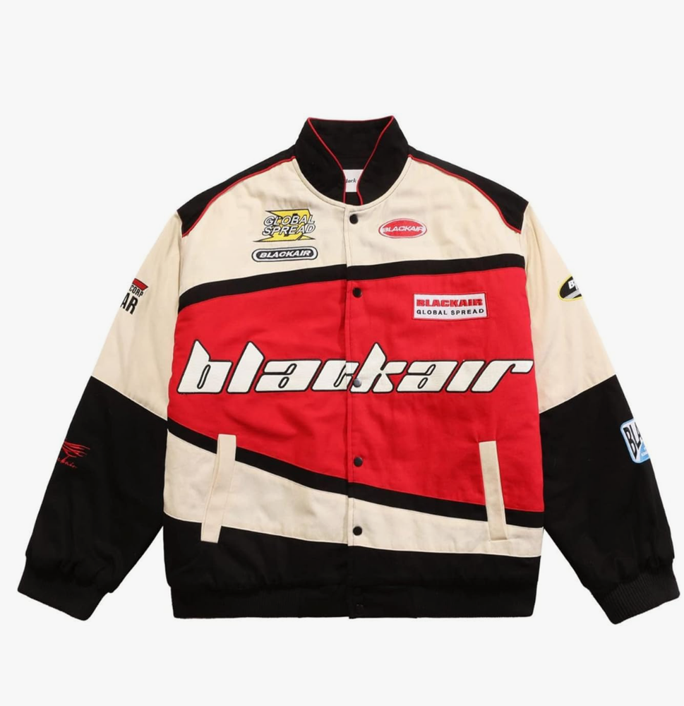 New - Blackair Patchwork Motorsports Varsity Racing Jacket Vamtac Men's  Small