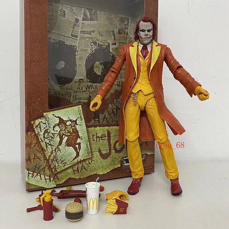 NECA DC Comics Orange McDonald's Joker Dark Knight PVC Action Figure Boxed Toys