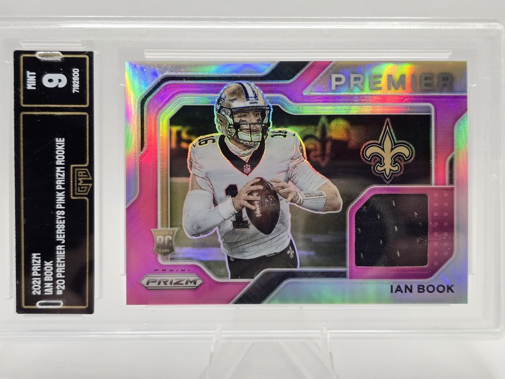 2021 Panini Prizm PJ-20 Ian Book Rookie Patch Pink Jersey GMA 10