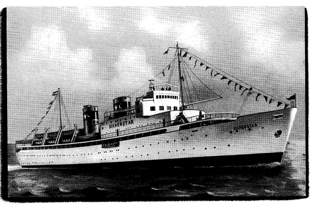 SS Silverstar Steamship Ocean Liner Cruise Ship C1939 Postcard G6