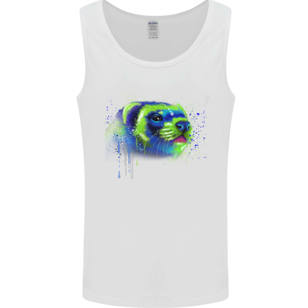 A Ferret Watercolour Mens Vest Tank Top