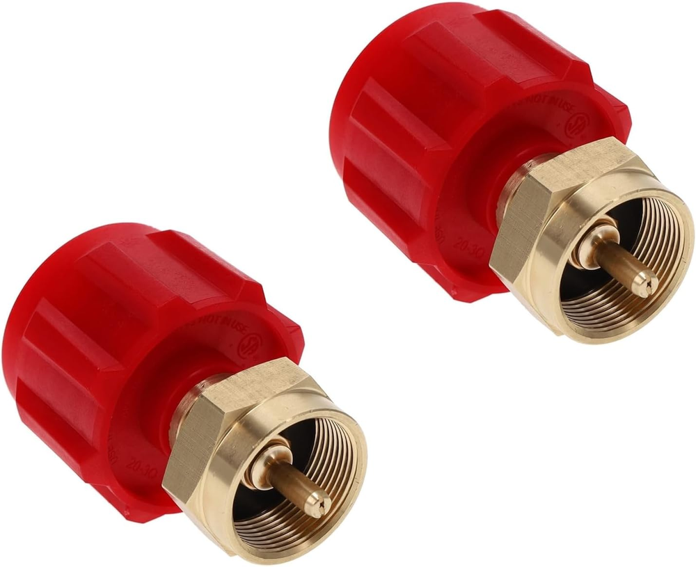 Gas One 2-Pack Propane Refill Adapter for 1Lb Propane Tanks & Fits 20Lb Propane