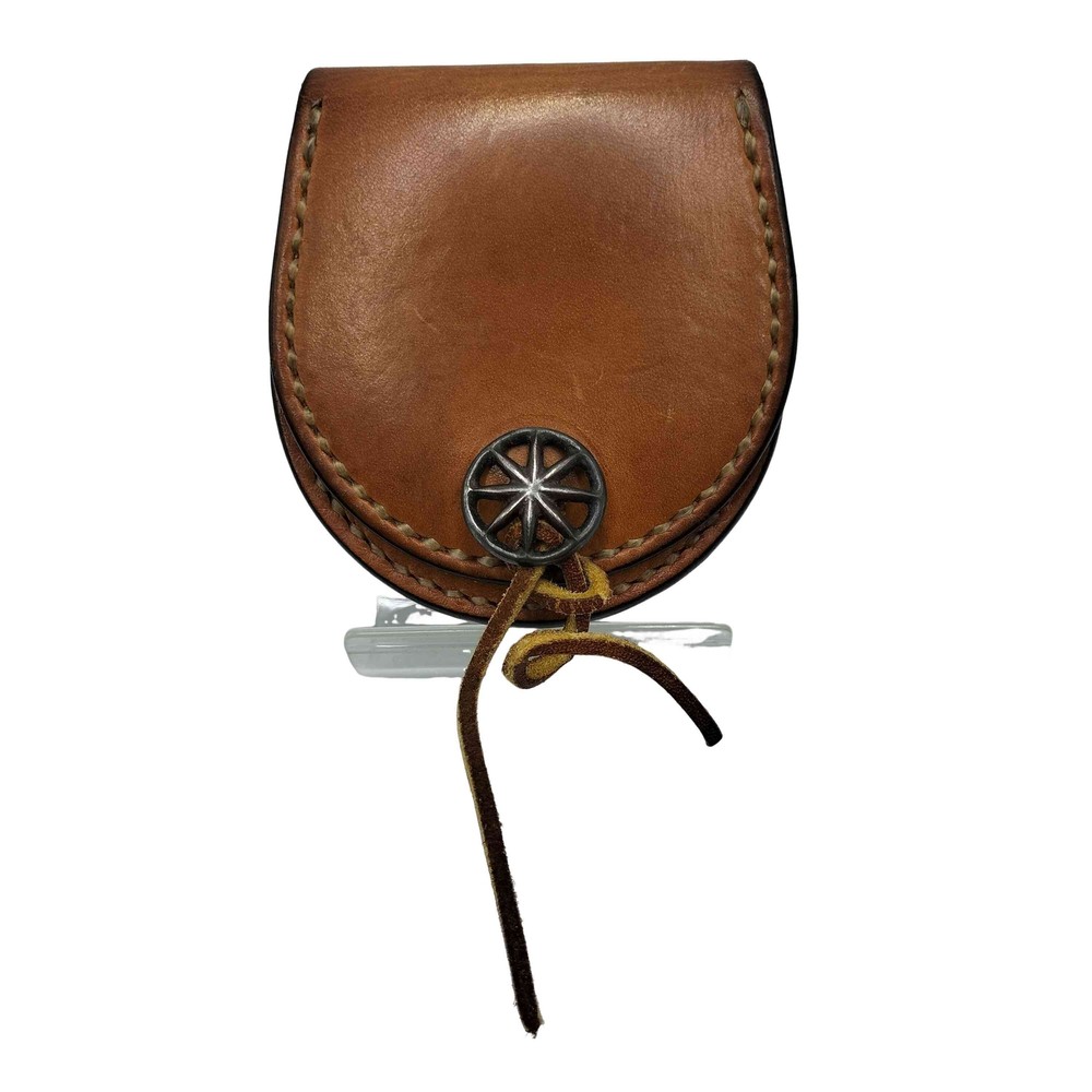 Cruisin Custom Concho Button Leather Coin Case Men's ES025