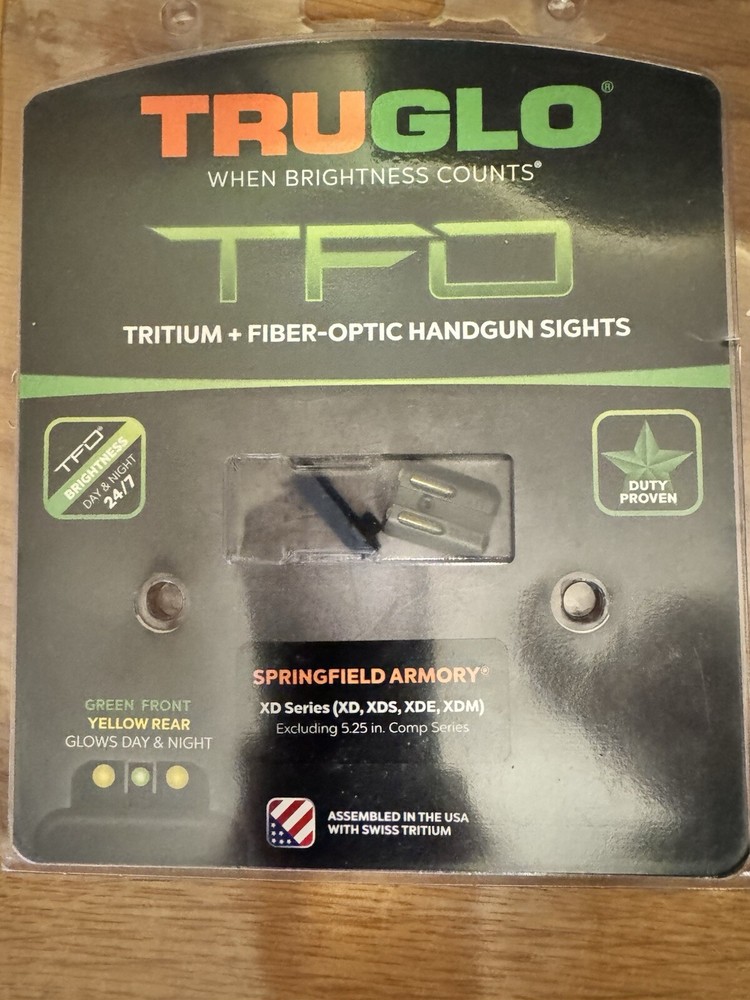 TRUGLO TFO Front and Rear sights Springfield
