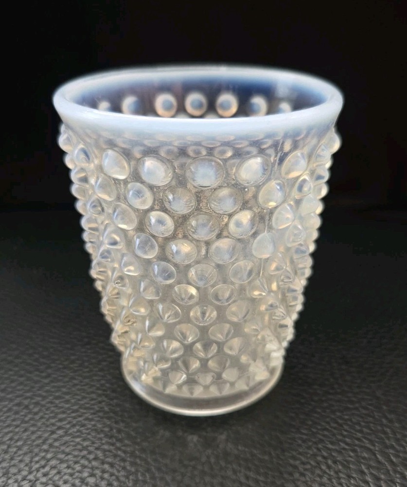 SET OF 6 FENTON HOBNAIL FRENCH OPALESCENT GLASS TUMBLERS 3 1/2