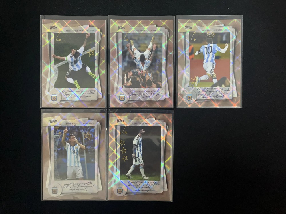 2025 Topps FC Focus Argentina Team Set Snapshots Lionel Messi Lot*5 HD