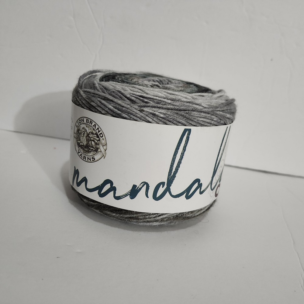 Lion Brand Mandala Ombre Cool Ombre Cake Medium Acrylic Multi-Color Yarn 5.3 Oz