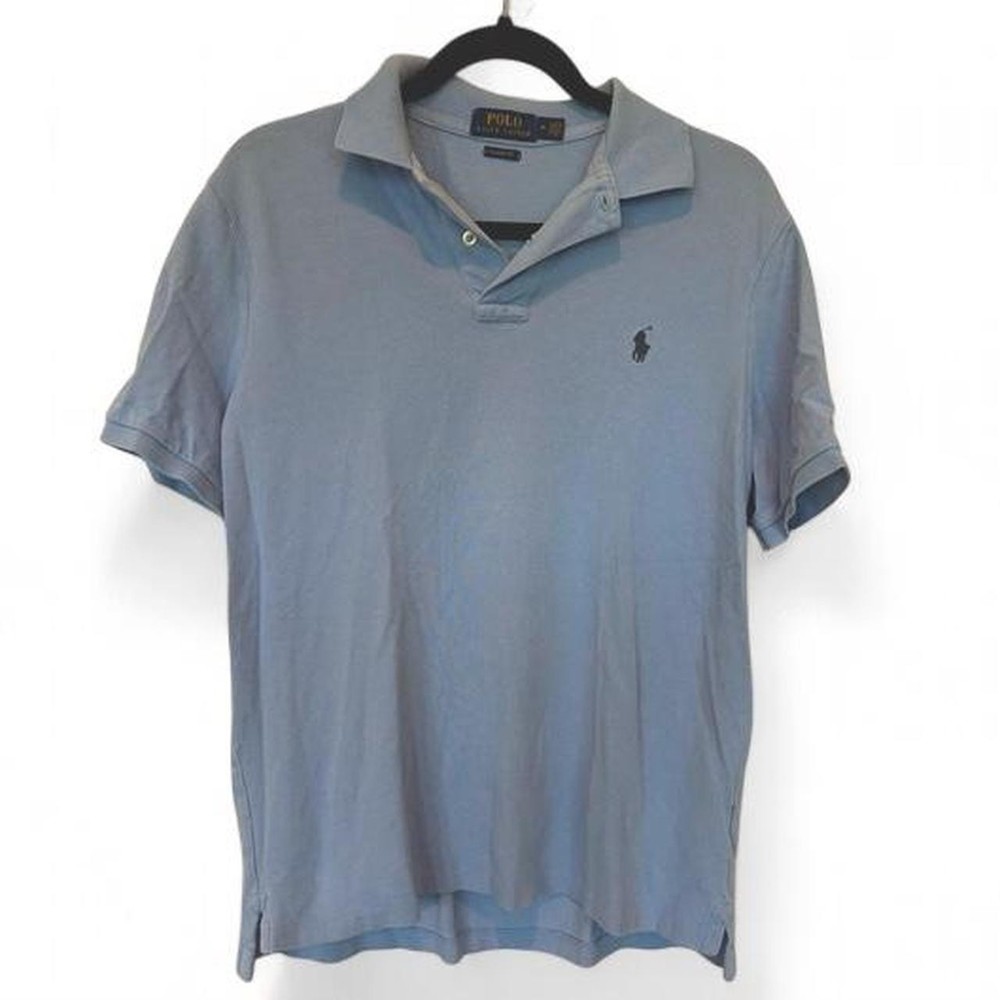 Polo Ralph Lauren Men’s Blue Classic Polo Shirt Size M Cotton Short Sleeve
